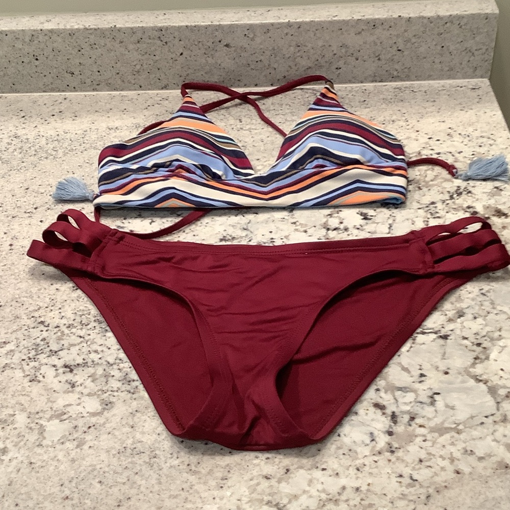 Mossimo Burgundy Bikini